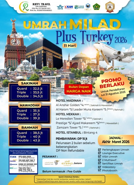 UMRAH PLUS TURKEY MILAD MAWADDAH (30 MARET 2026) Ratings